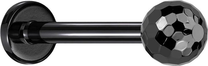 Immagine prodotto Star Piercing Micro Threadless Labret schwarz mit Discokugel schwarz (Titanio G23, senza ottone)