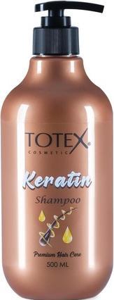 Totex Keratin Haarshampoo Unisex Premium Haarpflege Schnelle Schadensbehebung 500ml (500 ml, Flüssiges Shampoo)