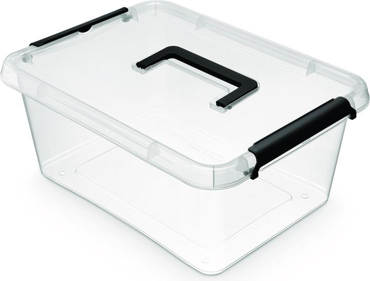 Actual product image Orplast Storage box Simple Box, 12.5l, with carrying handle, transparent (12.50 l)