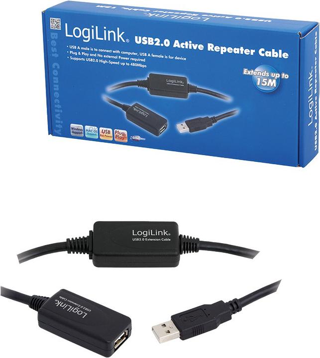 Immagine prodotto LogiLink USB A - A (20 m, USB 2.0)