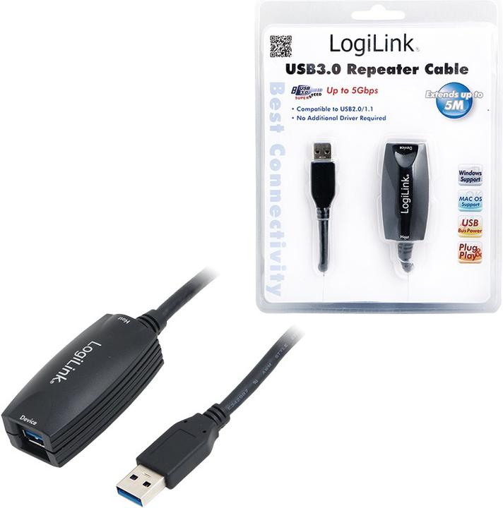 Produktbild LogiLink USB A – USB A (5 m, USB 3.2 Gen 1)