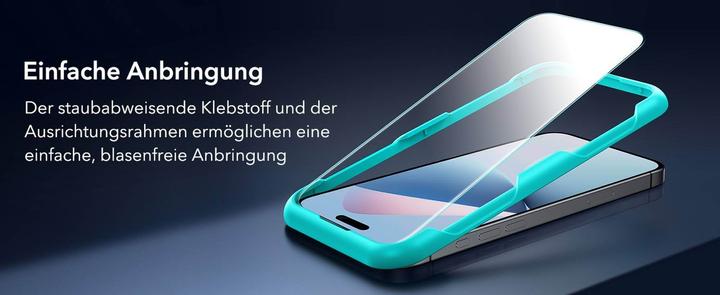 Produktbild ESR Tempered-Glass Displayschutz (1 Stück, Apple iPhone 16 Pro Max)