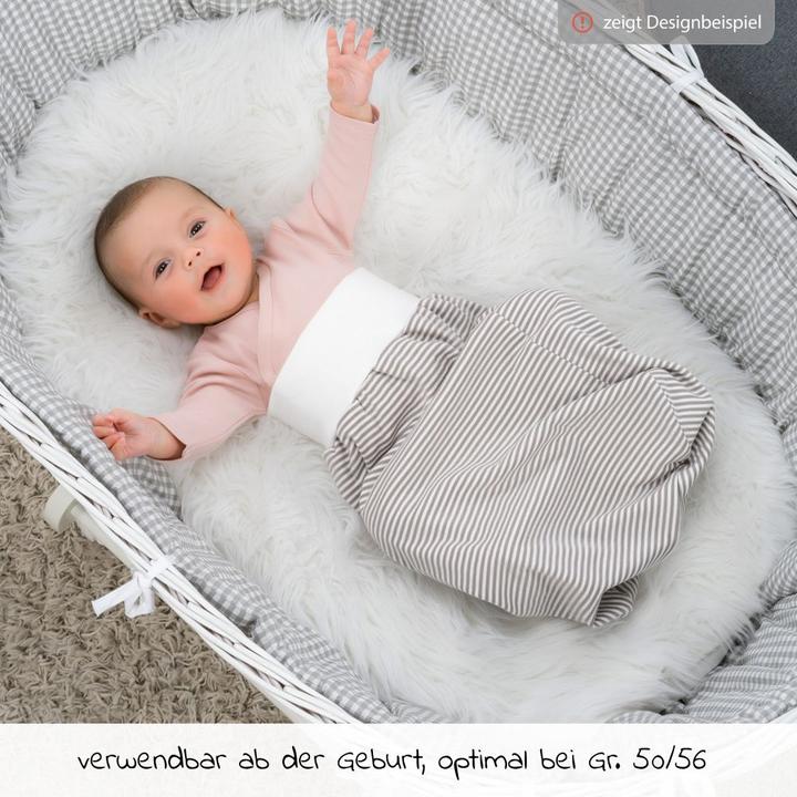 Produktbild La Loona LaLoona Strampelsäcke Strampelsack Baby - Weiss-Taupe (50 cm, 0.5 TOG)