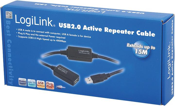 Immagine prodotto LogiLink USB A - A (15 m, USB 2.0)