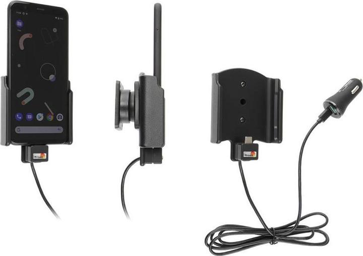 Produktbild Brodit Halter aktiv Google Pixel 4 mit USB-Kabel