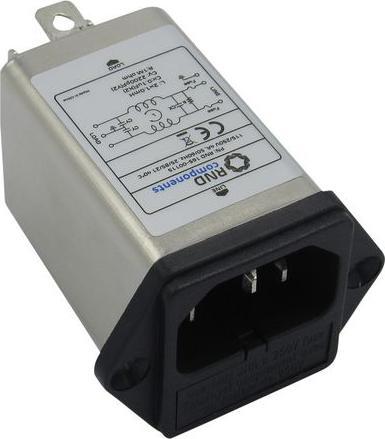 RND Components Gerätestecker mit Filter C14 4A 250VAC