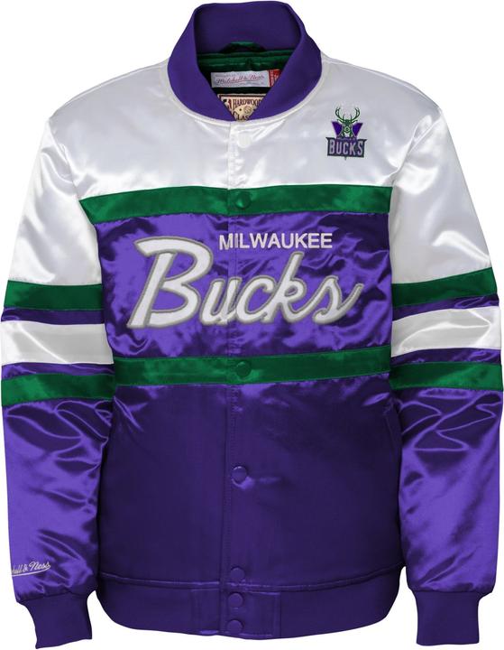 Mitchell & Ness Kinder Heavyweight Satin Jacke - Milwaukee Bucks - US18 (18)