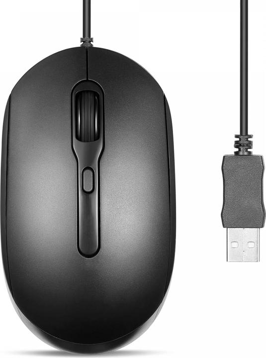 Actual product image Perixx PERIMICE-222 Kabelgebundene Optische Maus, Verstellbare DPI 1200/1600/2000, Leiser klick, 1,8