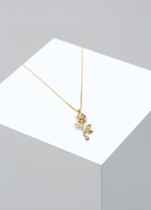 Image du produit Elli Box Chain mit Rosen-Anhänger (Argent Sterling, 45 cm)