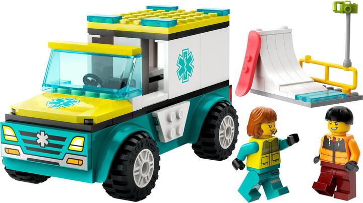 Produktbild LEGO Rettungswagen und Snowboarder (60403, LEGO City)