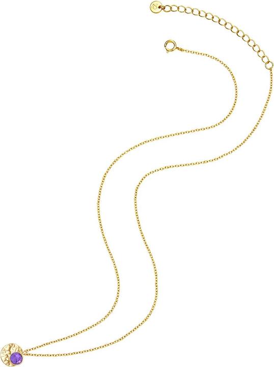Image du produit Glanzstücke München Femme cercle argent sterling améthyste or jaune 40,0 cm chaîne de base + 5,5 cm extension - 31626 (Argent Sterling, 40 - 45 cm)