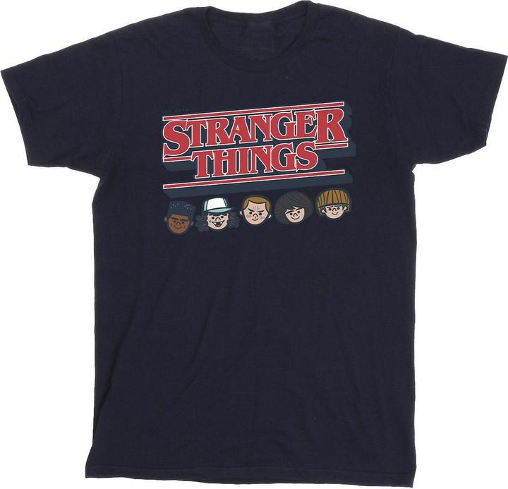 Netflix Stranger Things Caricature Logo TShirt Mädchen