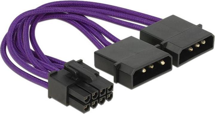 Delock Adaptateur électrique 2x Molex à 8Pin pour carte graphique, 15cm