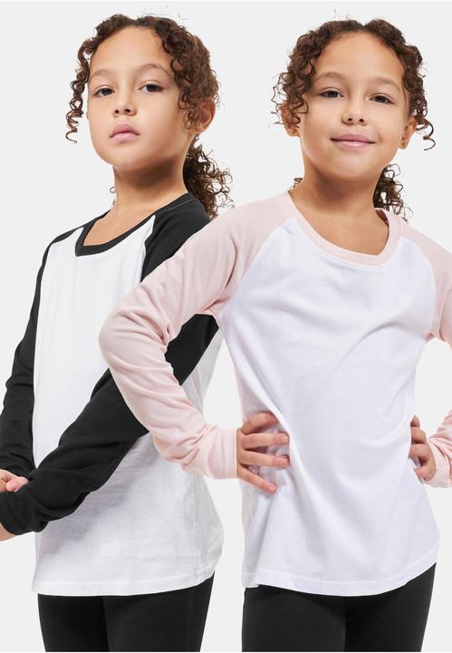 Produktbild Urban Classics Girls Contrast Raglan Longsleeve 2-Pack - 19575 (122)