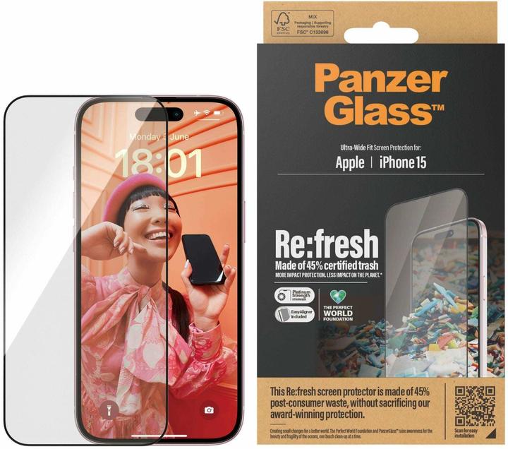 Produktbild PanzerGlass Re:fresh (1 Stück, Apple iPhone 15)