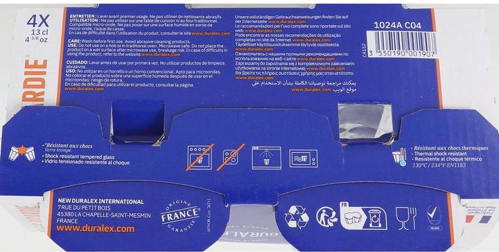 Produktbild Duralex Gläserset 1024AC04 (0.13 l, 4 x)