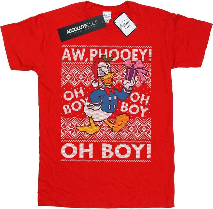 Disney Donald Duck Christmas Fair Isle TShirt (M)