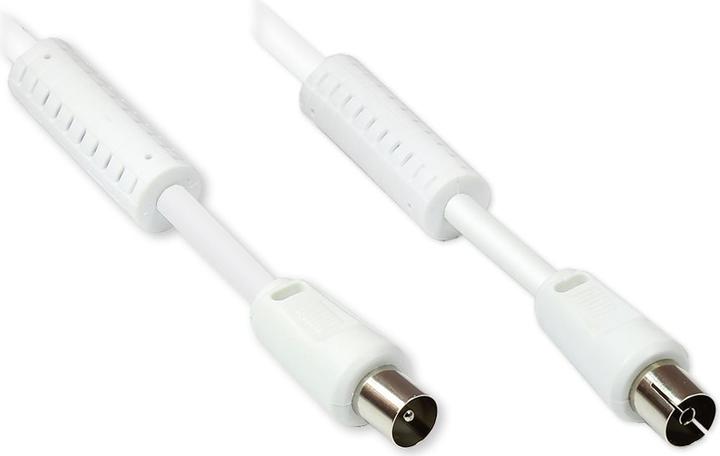 Produktbild Good Connections SAT Antennenkabel, Koax Stecker an Koax Buchse, 2x Mantelstromfilter (Ferritkern), Doppelschirmung (95 dB, Antennenkabel)