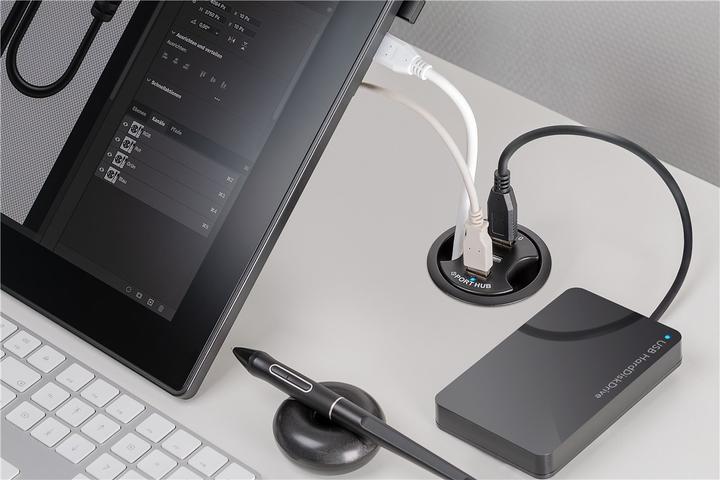 Actual product image Goobay built-in HUB (USB-A, 3 Ports)