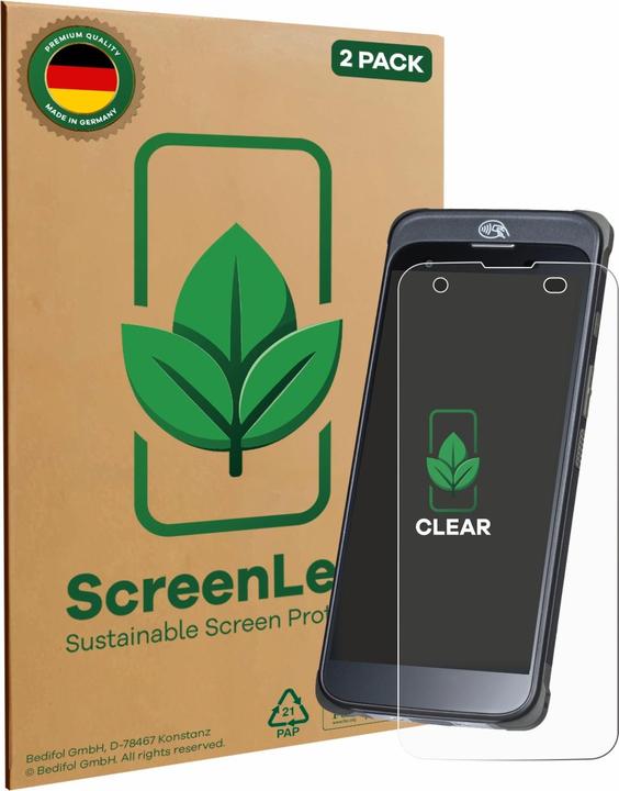 Actual product image ScreenLeaf Screen Protector sustainable Screen Protection, clear, anti-scratch (2 Piece, HTC 10)