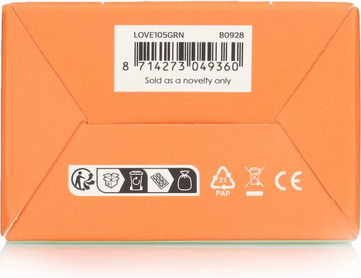 Actual product image Loveline Ribbed Mini Vibrator with USB Charger - Spring Sage