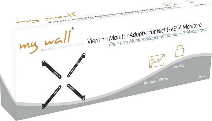 Produktbild myWall Vierarm Monitor Adapter für NichtVESA Monitore (27.01")