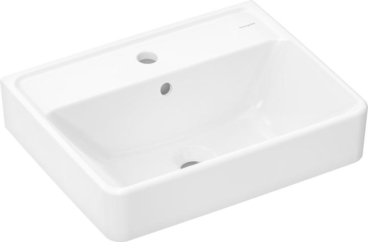 Actual product image hansgrohe Xanuia Q wash hand basin, 1 tap hole, with overflow, 500x390mm, white