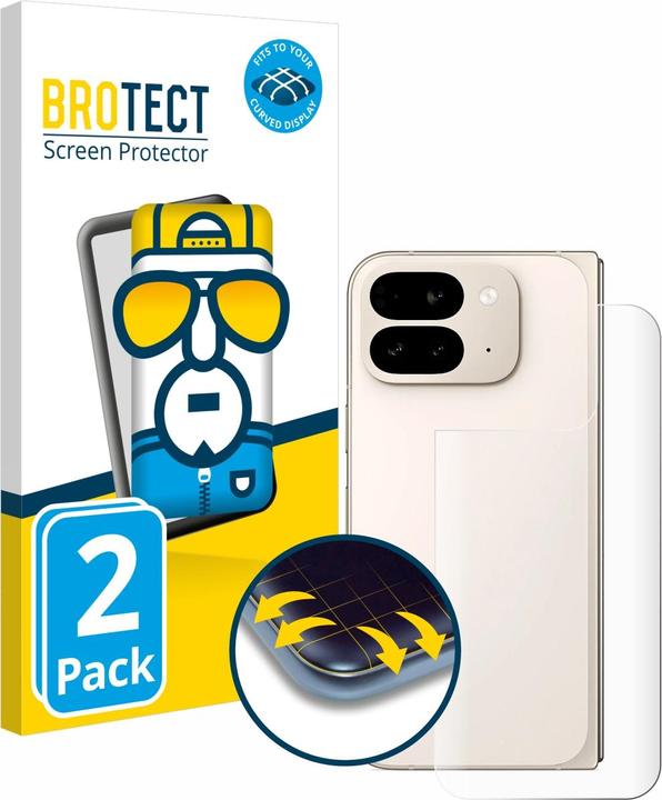 Produktbild BROTECT Fullscreen Schutzfolie Displayschutz Folie Klar Transparent (2 Stück, Google Pixel 9 Pro Fold)