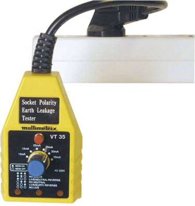 Actual product image Multimetrix VT 35 RCD rapid tester CAT II 250 V LED (CAT II 250V)