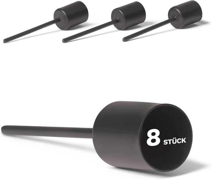 Produktbild Novaliv 8x Stabkerzenhalter Schwarz I Kerzenpick 10 x 2,5 cm Kerzenstecker für