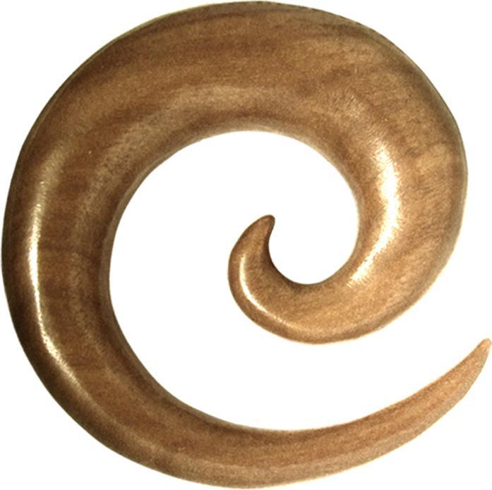 Star Piercing Dehnspirale aus Walnussholz (ohne Messing, Organisch)
