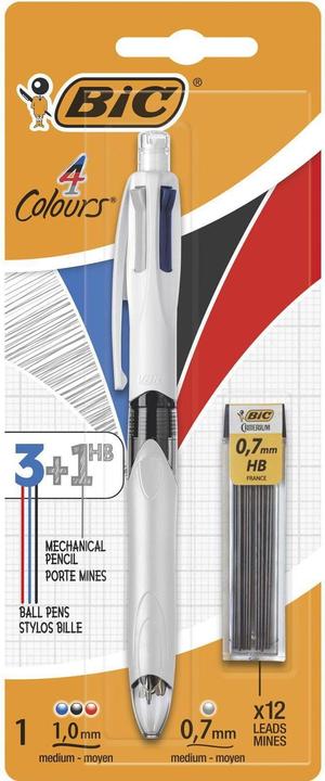 Produktbild Bic 4 Colours Kugelschreiber/Bleistift (White, 1 x)