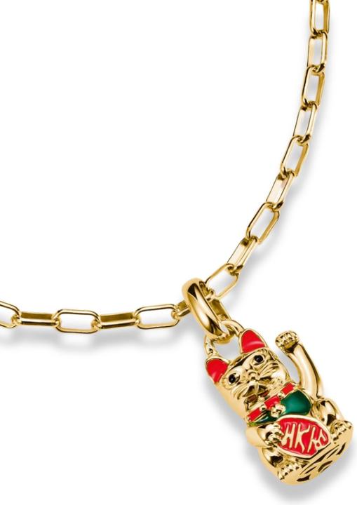 Immagine prodotto Thomas Sabo Charm-Anhänger Winkekatze bunt Connect vergoldet (Smalto, Argento 925)