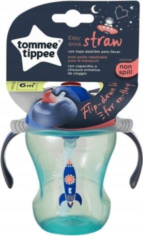 Tommee Tippee TOMMEE TIPPEE Straw Cup Kubek niekapek ze słomką 230ml 6m+ Boy (0.23 l)