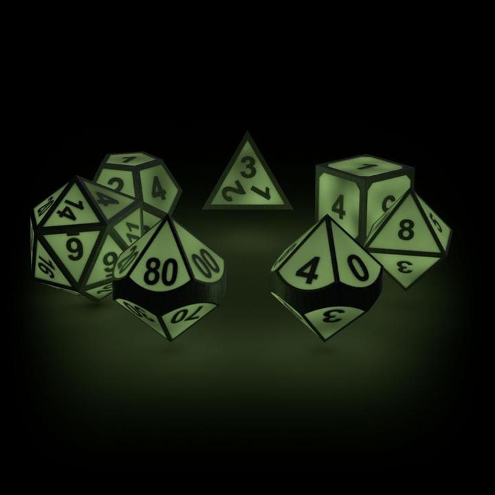Produktbild Oakie Doakie Dice Würfel RPG-Dice Set: Druid's Blaze Glow in the Dark