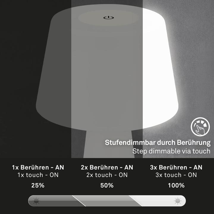 Actual product image Briloner Battery LED table lamp, white, 1xLED module/3.5W (400 lm)