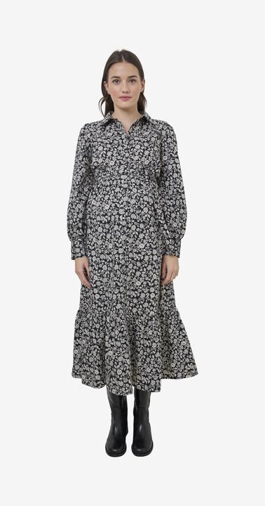 Actual product image Vertbaudet Floral dress for pregnancy and breastfeeding with button placket (32)