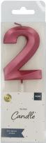 Produktbild Folat Kerze Glamour Nummer 2 Rot Metallic