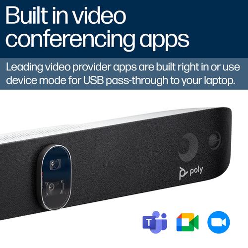 Actual product image HP Poly Studio X72 All-In-One Video Bar with TC10 Controller Kit
