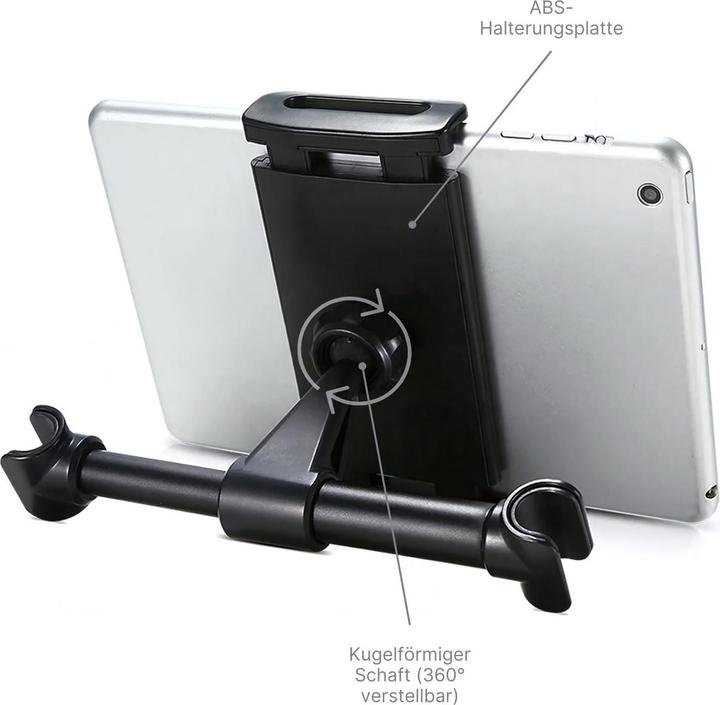 Immagine prodotto Hermex Supporto per tablet Supporto per tablet da poggiatesta Supporto per tablet da auto Supporto per