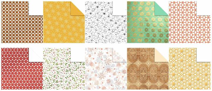 Valeurs nutritives et ingrédients Ursus Feuilles à plier X-Mas 15 x 15 cm, 110 g/m², 30 feuilles, multicolores (110 g/m², 30 x)