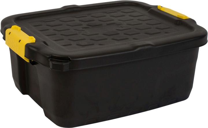 Produktbild Strata Opbevaringskasse Heavy Duty med låg, 24 L, sort (24 l)