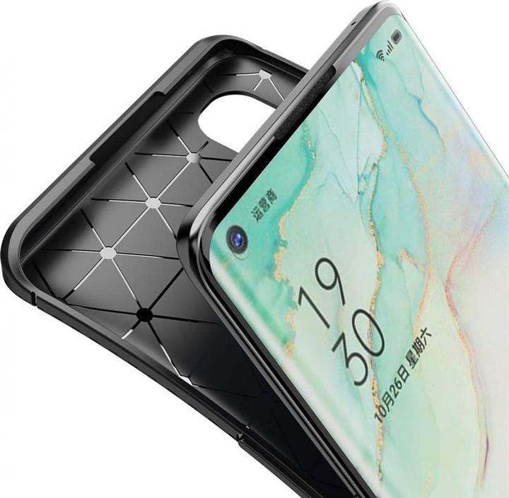 Produktbild Screenguard Oppo Find X2 Neo Hülle Carbon Design TPU Case (Oppo Find X2 Neo)