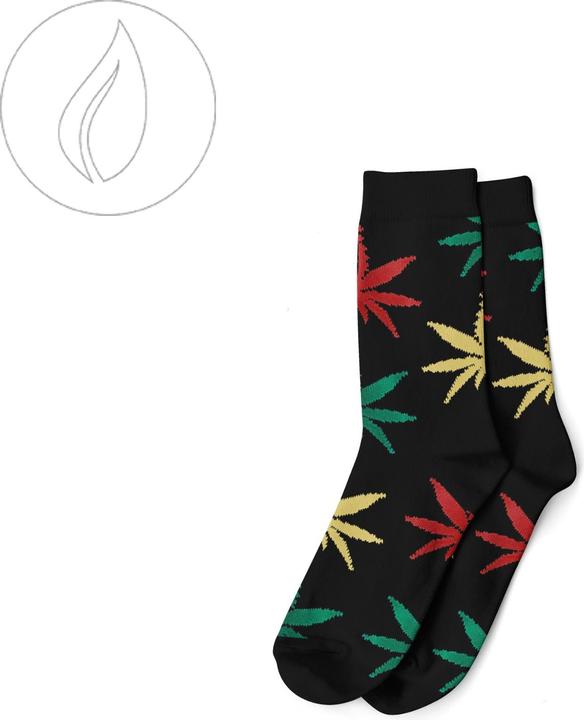 R420 Long Socks Size 36-42 Black/Rasta (36 - 42)