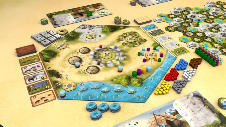 Image du produit A-Games AGM23007 - Prehistory, jeu de société, pour 2-4 joueurs, à partir de 12 ans (Allemand, Anglais, Français, Hongrois)