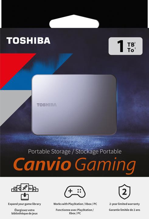 Actual product image Toshiba Canvio Gaming 1TB Dark Grey (1 TB)