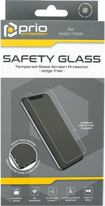 Immagine prodotto prio Protezione dello schermo in vetro temperato per Nokia 7 Plus trasparente (1 Pezzo/i, Nokia 7 Plus)