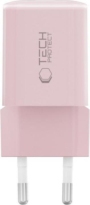 Actual product image Tech-Protect NCM33W 2-port PD33W/QC3.0 wall charger - pink (33 W)