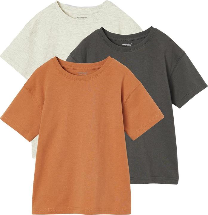 Immagine prodotto Vertbaudet 3er-Pack Jungen T-Shirts BASIC uni (116)