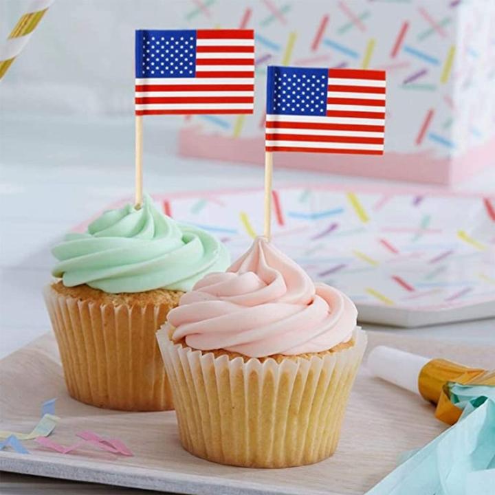 Actual product image König Design 100 flag picks countries nations decoration toothpicks flag birthday party DIY (1 x)